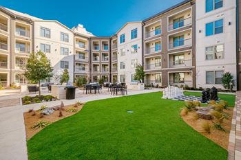 Zen garden and four covered outdoor lounges